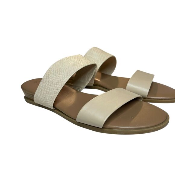 LC Lauren Conrad Women's Slip On Low Wedge Sandals Natural Size 9.5 M NWOT - Picture 12 of 13